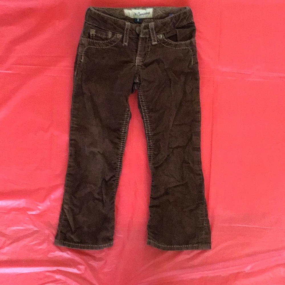 Brown straight leg corduroy pants
